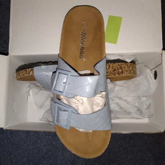 NEW Weeboo Baby Blue Slip On Sandals - Picture 4 of 5